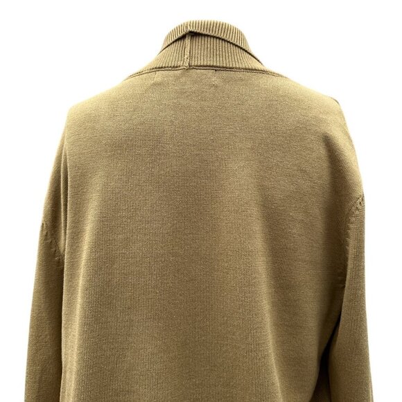 Paul Jones Open Front Cardigan Sweater Pockets Lightweight Knit Tan Womens M - Picture 5 of 10